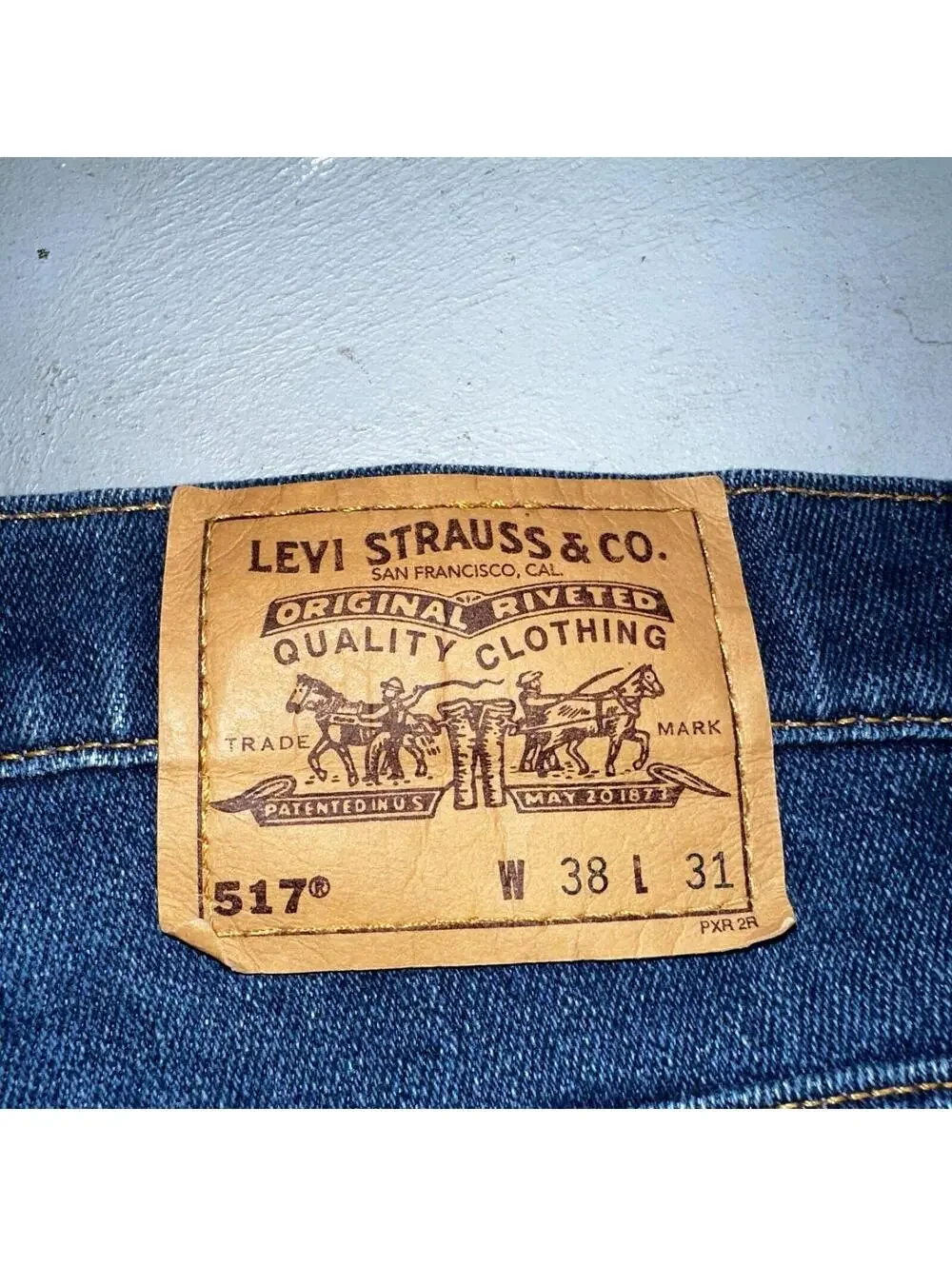 Levis 517 Vintage 90s USA Orange Tab Bootcut Flare Blue Jeans 38x31 Act 36x29